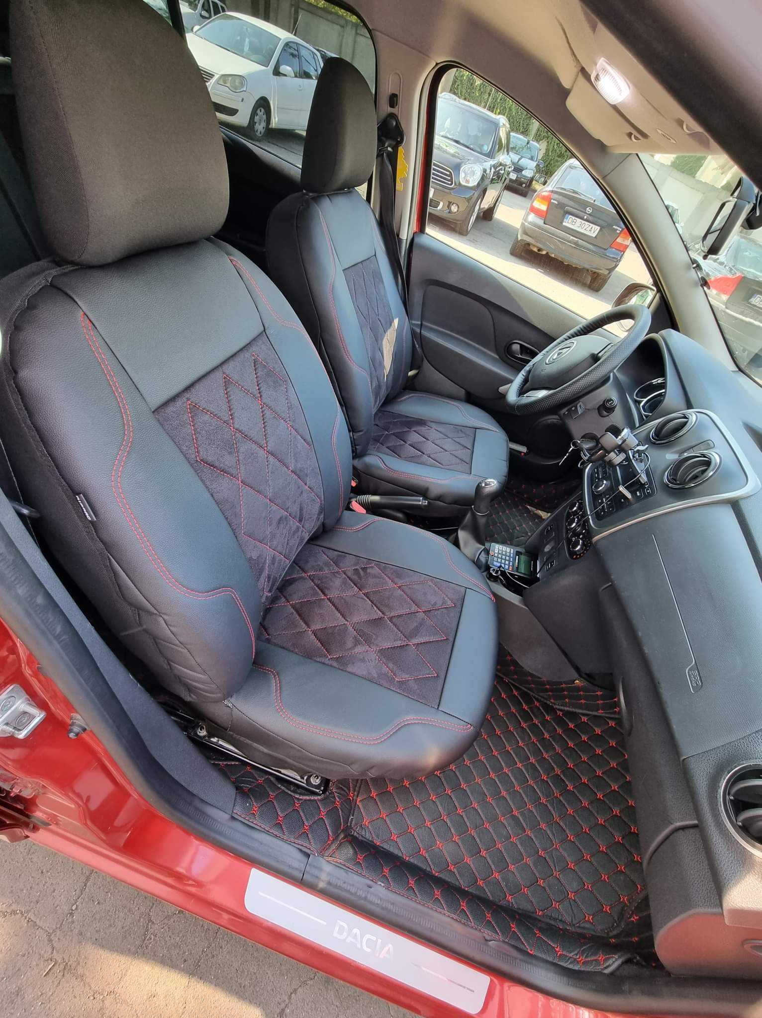 Seat Covers Dacia Logan - perforated alcantara and eco leather at